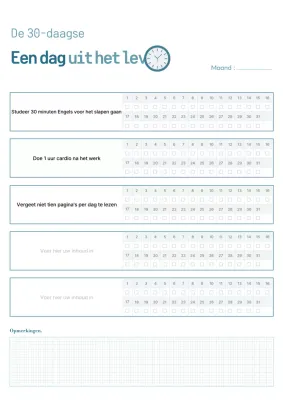 Blauw Eenvoudig Leven Dagboek