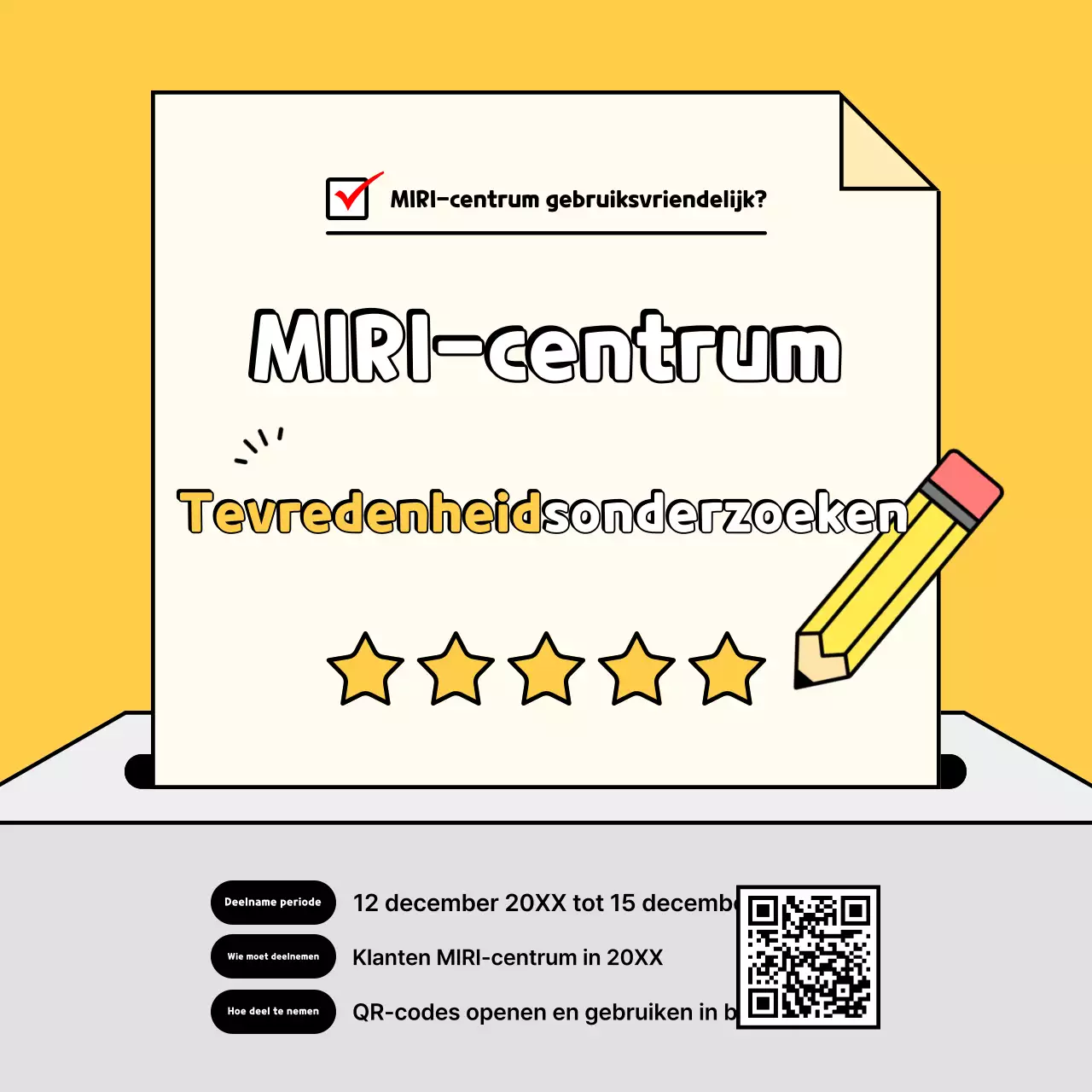 Gele eenvoudige enquêtegids