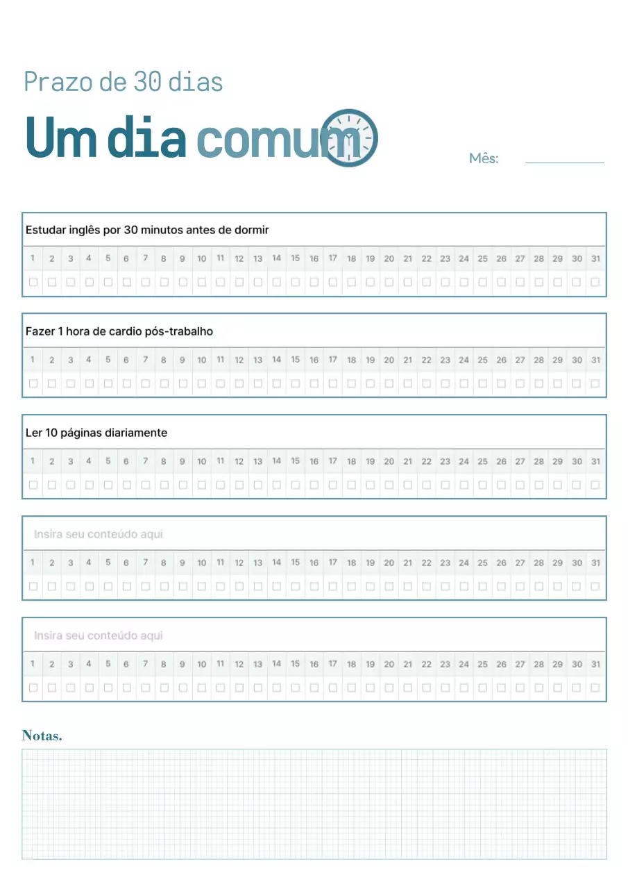 Diário Blue Neat Plan