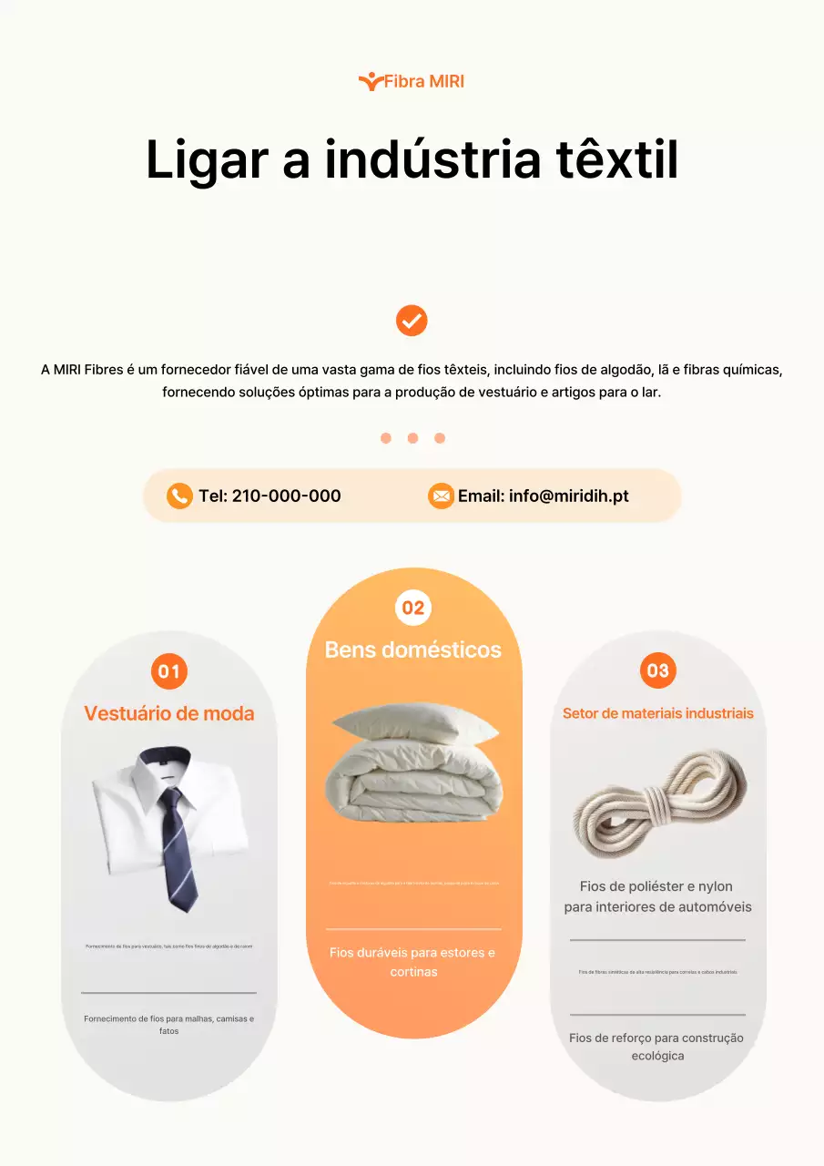 Promoção da Indústria Têxtil Moderna Laranja
