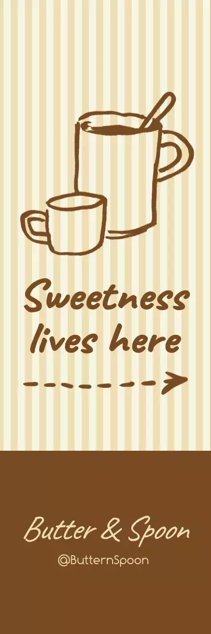 베이지 심플 카페 홍보