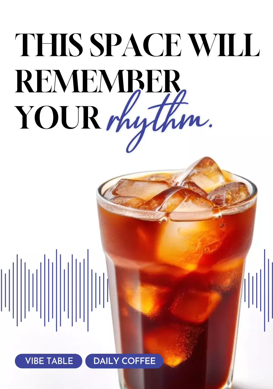 갈색 모던 카페 광고