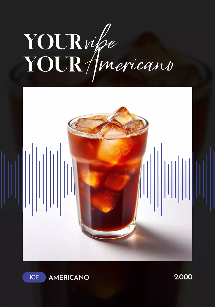 검정 모던 커피 광고