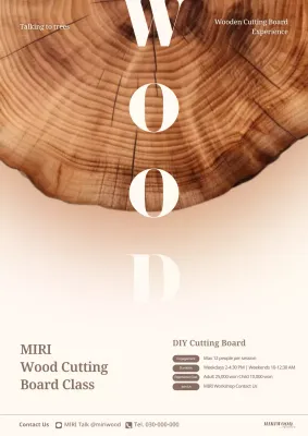 wood rustic DIY class advertisement