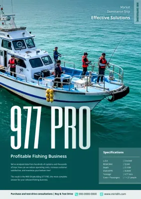 teal modern fishing promotion