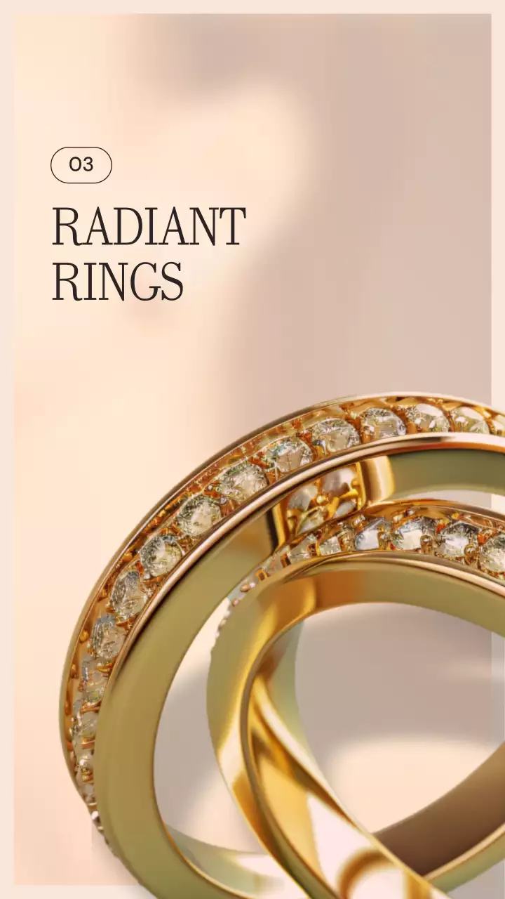 História do Instagram de promoção de joias elegantes bege