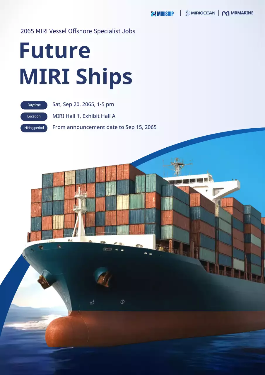 blue modern shipping recruitment