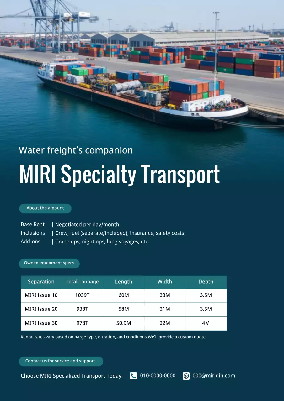 iklan transportasi profesional berwarna biru