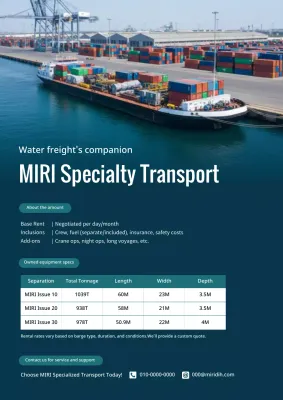 blue professional transport advertisement