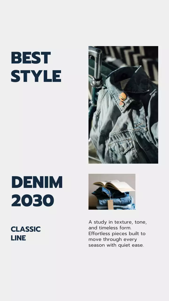 Blue Modern Fashion Promotion Instagram Story