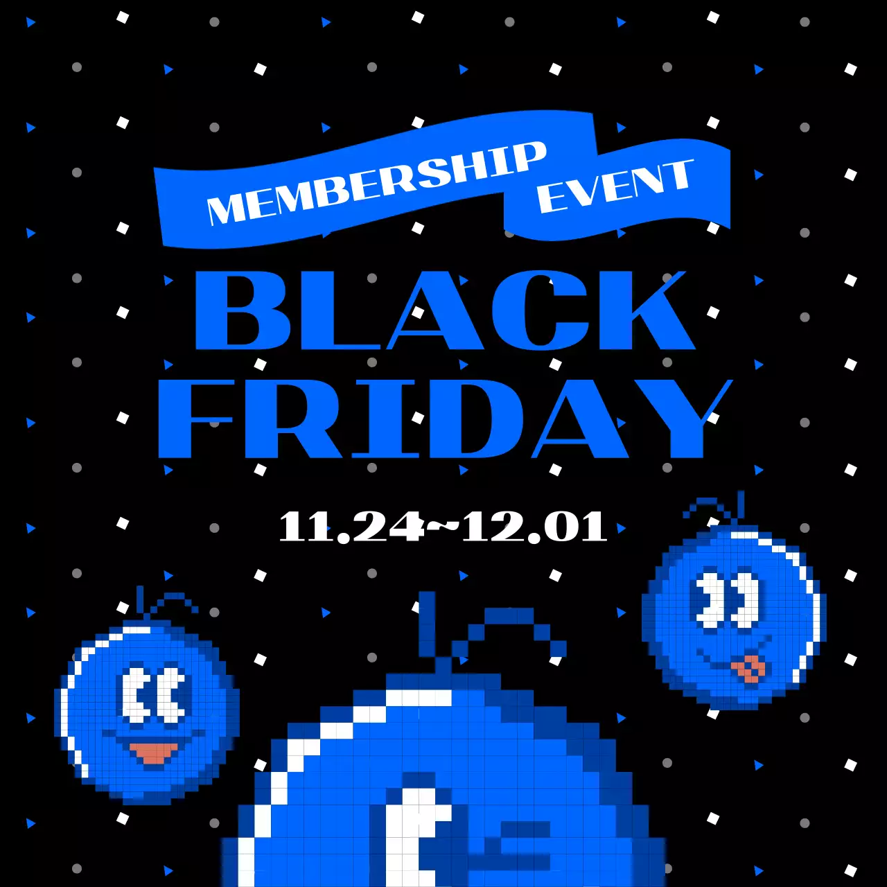 Black retro Black Friday promotion