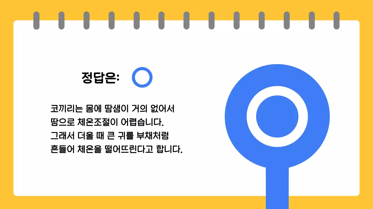 노랑 재밌는 교육용 퀴즈 게임