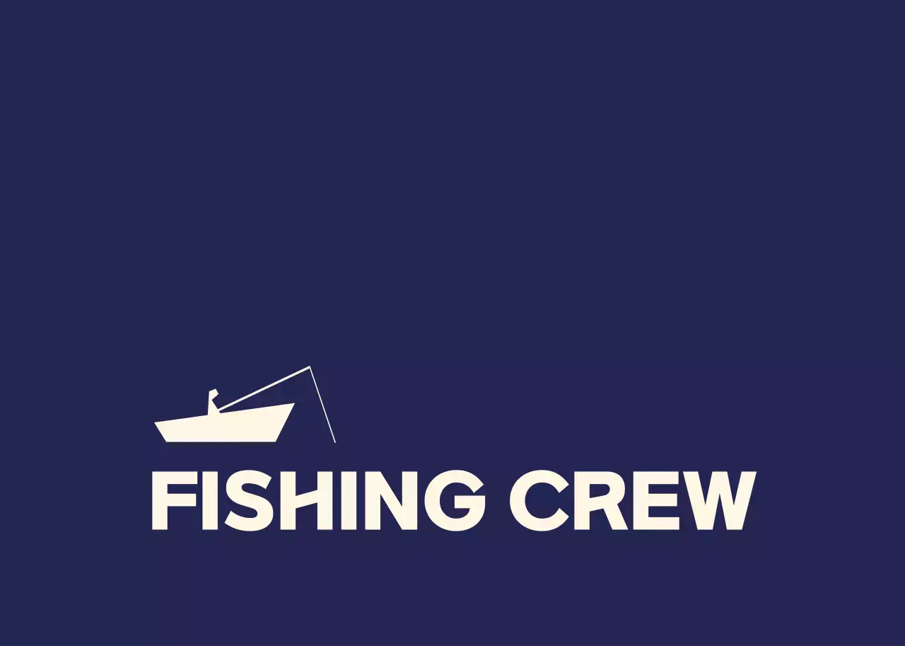 ネイビー シンプル 釣り ロゴ 釣り