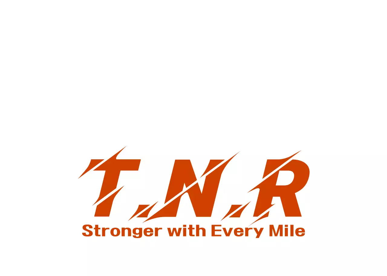 オレンジ モダン ランニング ロゴ ランニング