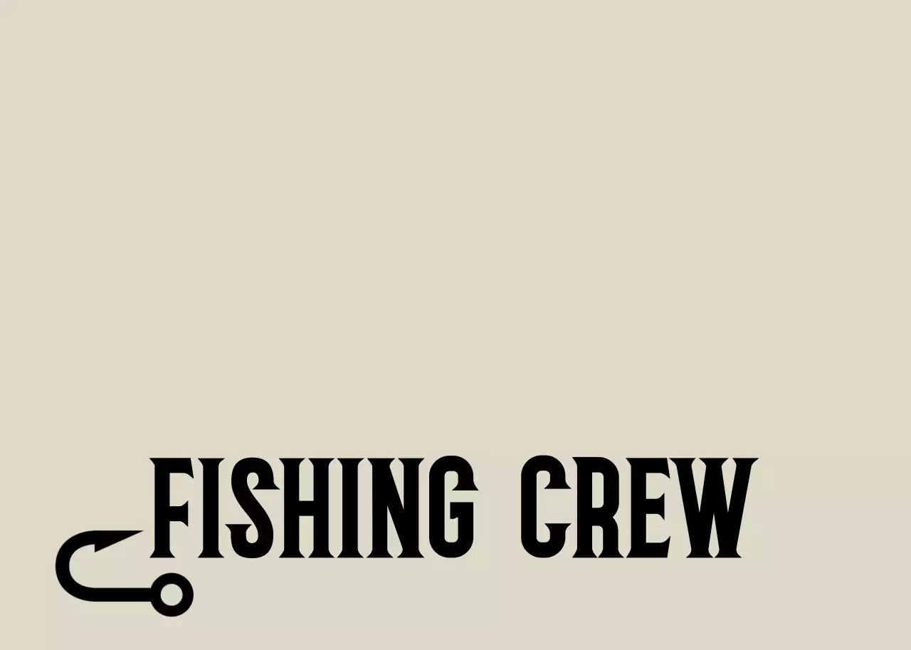 ベージュ クラシック 釣り ロゴ 釣り