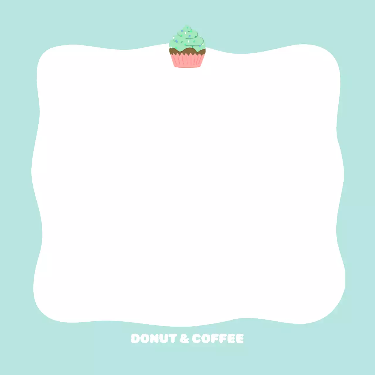 민트 심플 카페 메뉴판