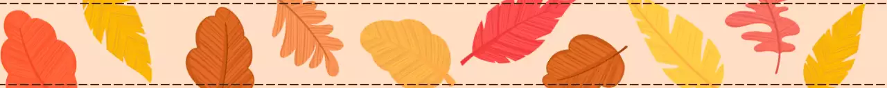 주황 심플 자연 낙엽 패턴