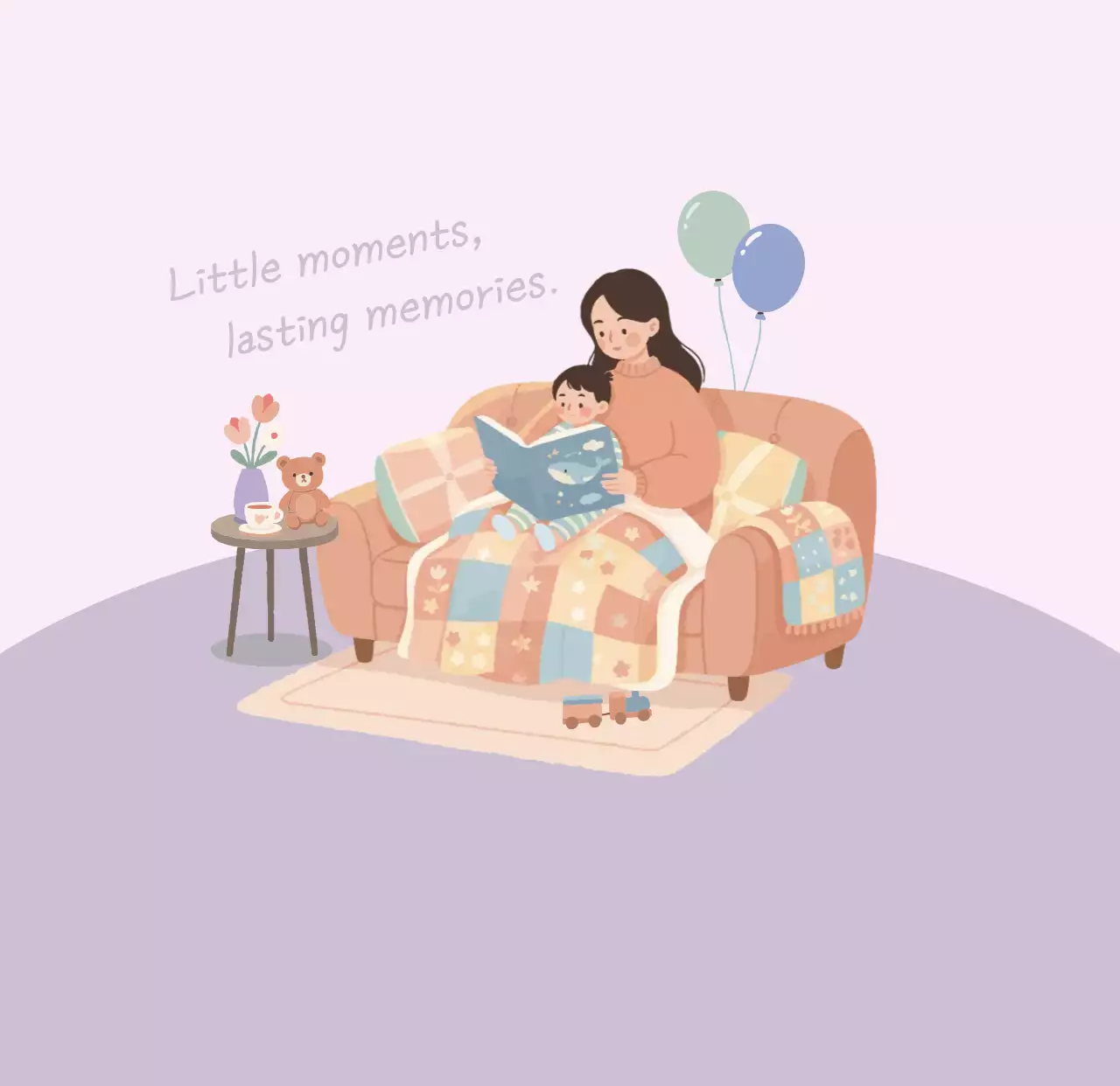 연보라 아기자기한 독서 일러스트 굿즈