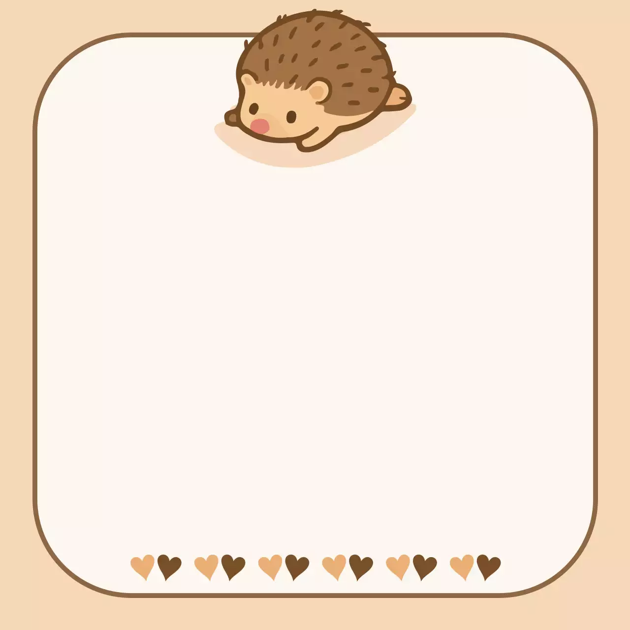 베이지 아기자기한 동물 메모 문구