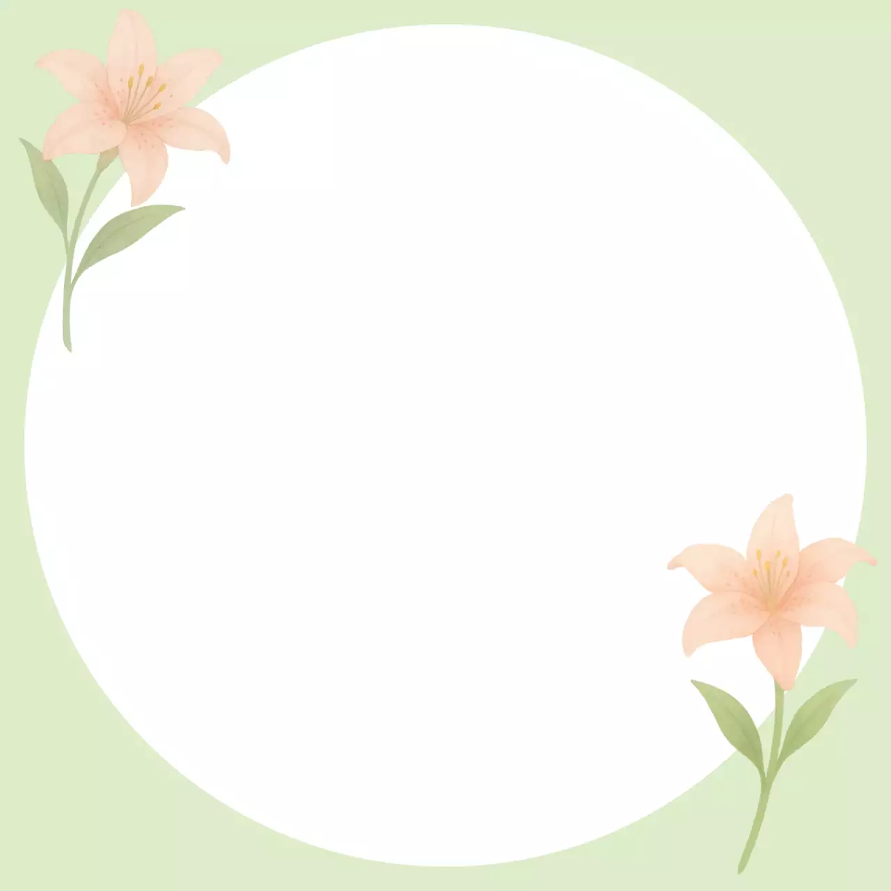 연두 심플 꽃 메모 문구