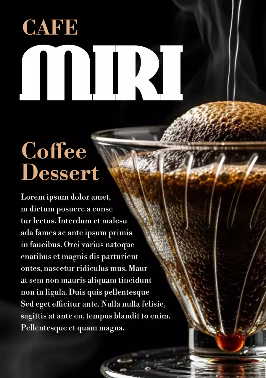 검정 모던 카페 광고