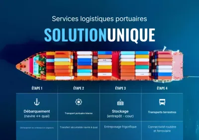 Promotion du service logistique moderne bleu