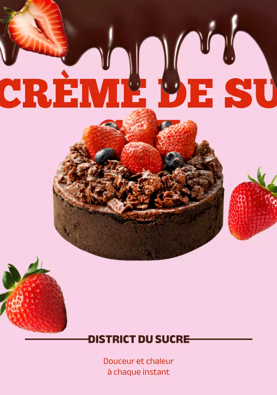 Publicité pour le dessert Pink Pop
