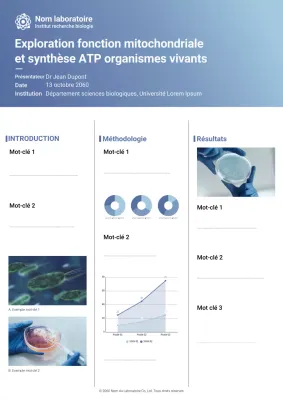 Affiche Web de présentation de la biologie moderne bleue