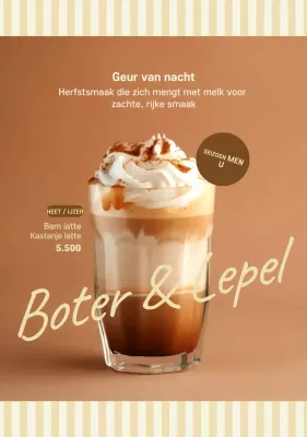 Beige Modern Café Menu Promotie