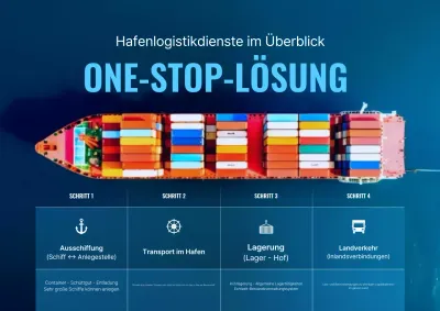 Blaue moderne Logistikdienstleistungsförderung