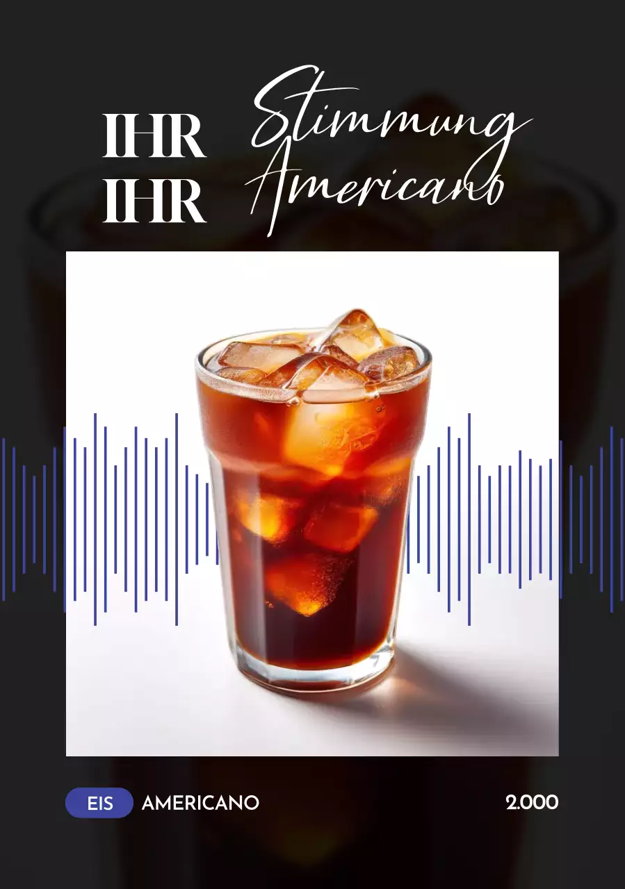 Schwarze moderne Kaffeeanzeige