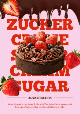 Werbung für Pink Pop Dessert