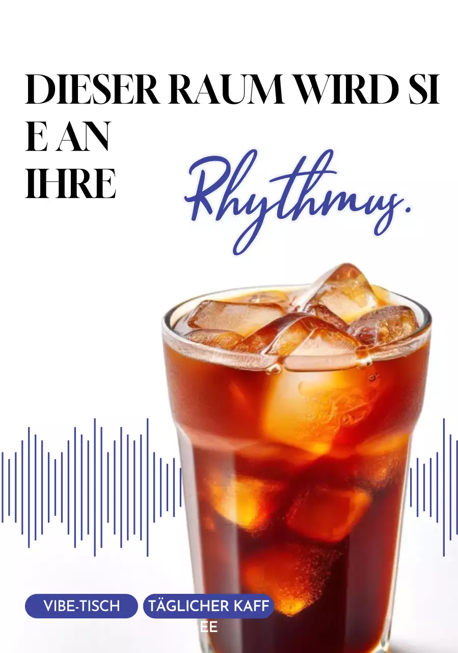 Braune moderne Café-Werbung