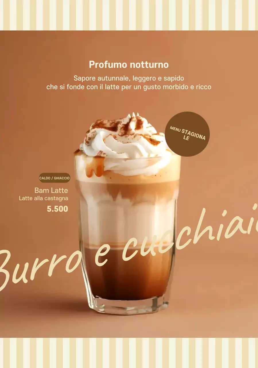 Promozione del menu del Beige Modern Cafe