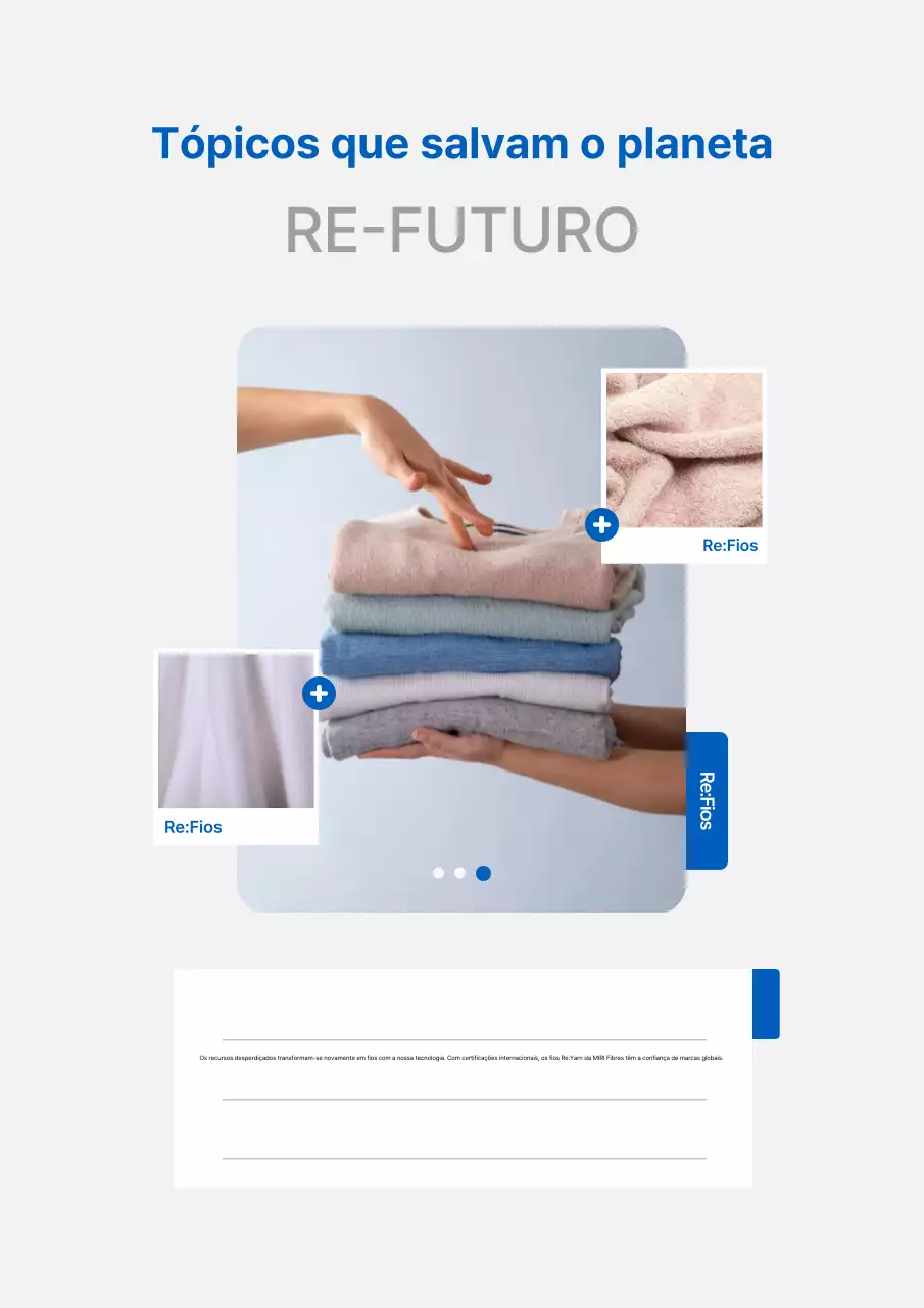 Promoção de produtos ecológicos modernos em azul