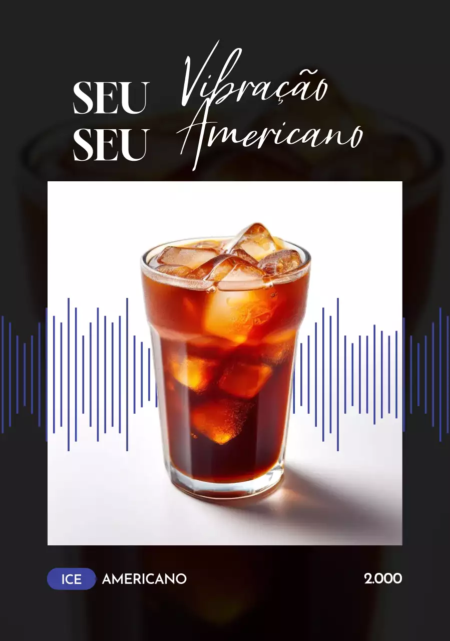 Anúncio de café preto moderno