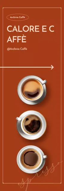 Pubblicità del caffè moderno marrone