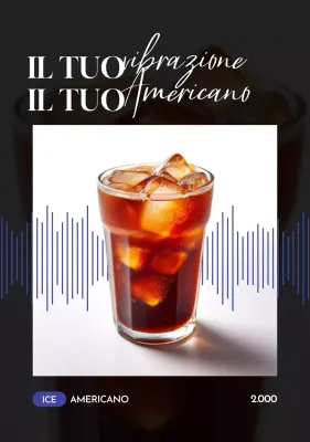 Pubblicità del caffè moderno nero