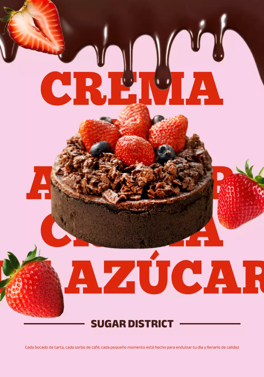 Anuncio de postre Pink Pop