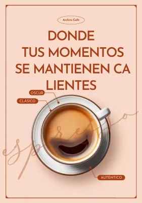 Anuncio de café clásico beige