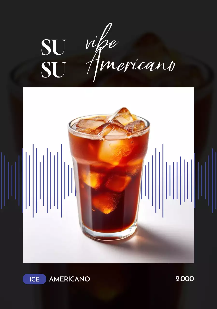 Anuncio de café negro moderno