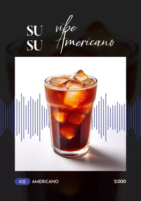 Anuncio de café negro moderno