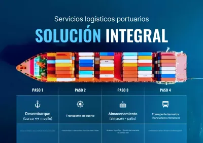 Promoción del servicio logístico moderno azul