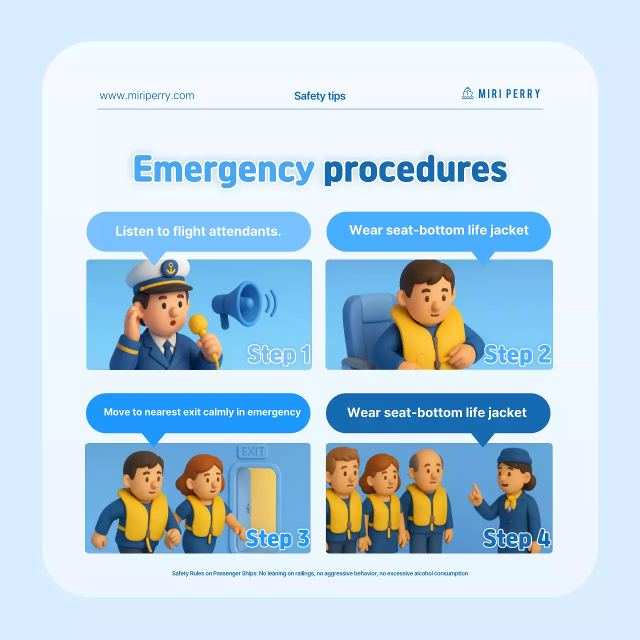 Sky blue cute travel ad