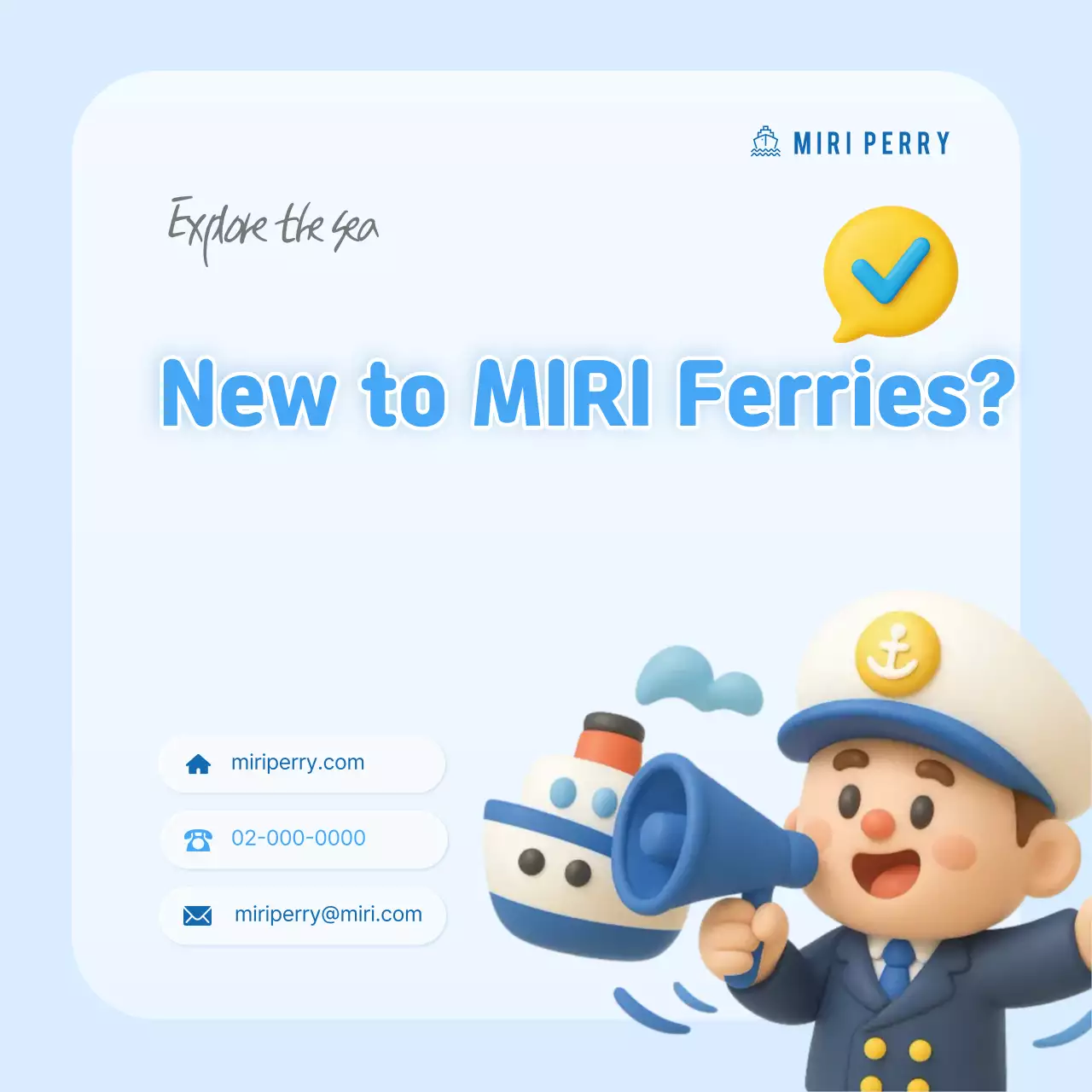 Sky blue cute travel ad