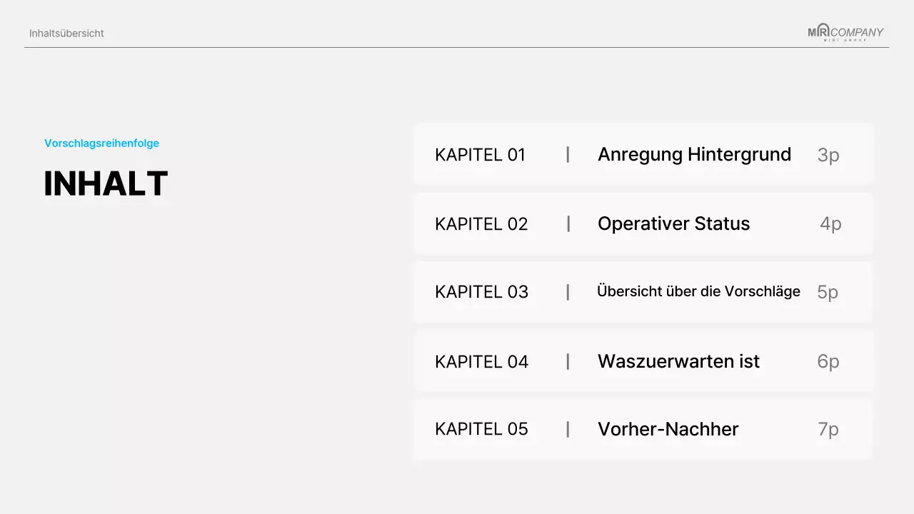 Sky Blue Clean-Projektvorschlag