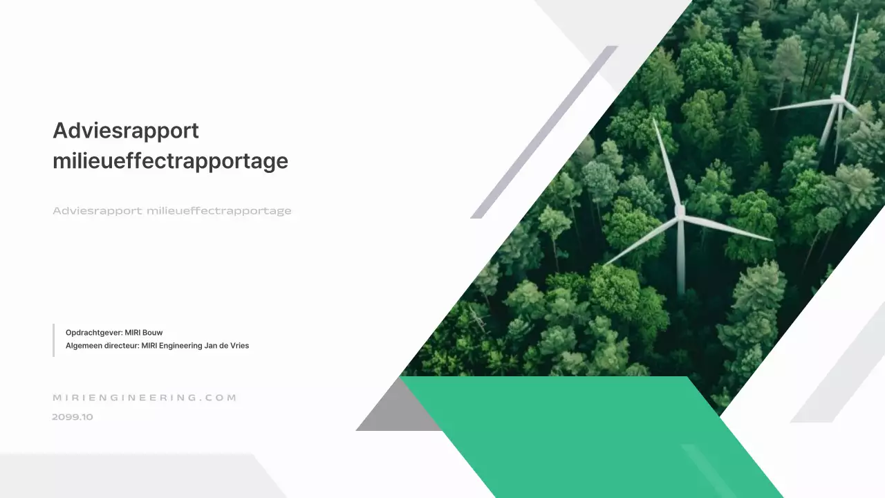 Rapport over een groene, moderne omgeving