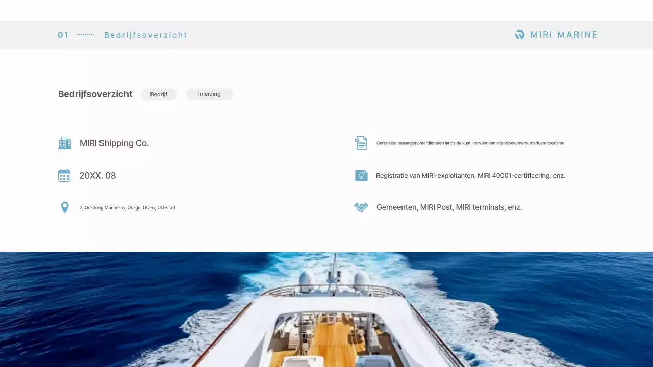 Introductie van Sky Blue Modern Passenger Ship Operator Service