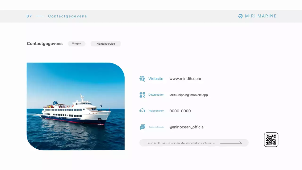 Introductie van Sky Blue Modern Passenger Ship Operator Service