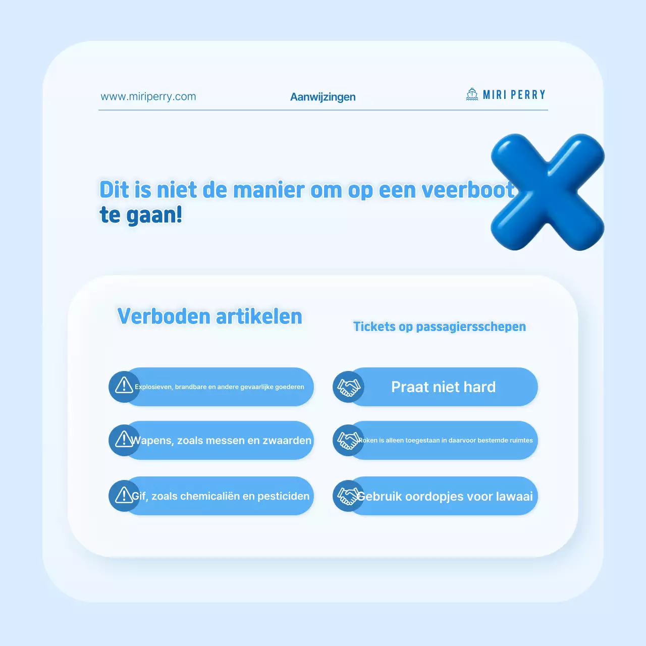 Hemelsblauwe schattige reisadvertentie